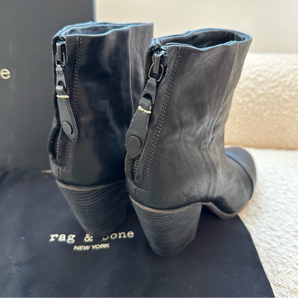 Rag & Bone Classic Black Newbury Ankle Boots - Picture 7 of 11